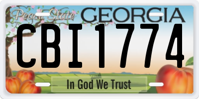GA license plate CBI1774