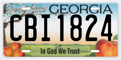 GA license plate CBI1824