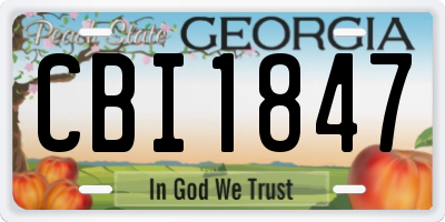 GA license plate CBI1847