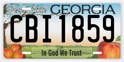 GA license plate CBI1859