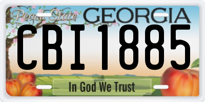 GA license plate CBI1885