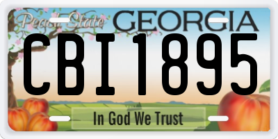 GA license plate CBI1895