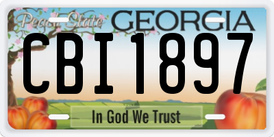 GA license plate CBI1897