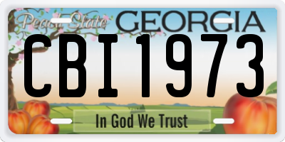GA license plate CBI1973