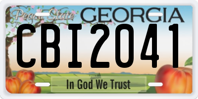 GA license plate CBI2041