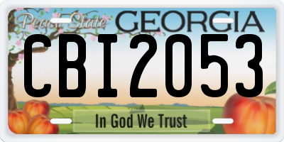 GA license plate CBI2053