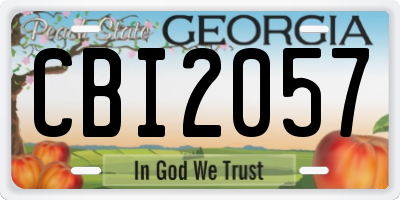 GA license plate CBI2057