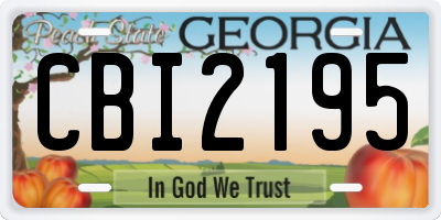 GA license plate CBI2195