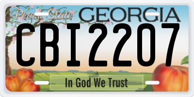 GA license plate CBI2207