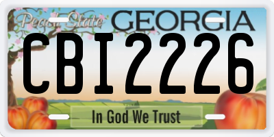 GA license plate CBI2226