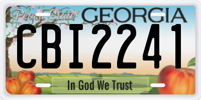 GA license plate CBI2241