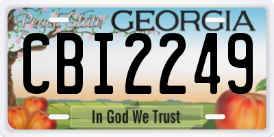 GA license plate CBI2249