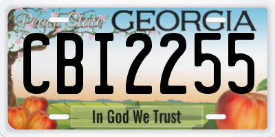 GA license plate CBI2255
