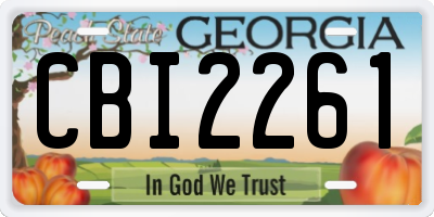 GA license plate CBI2261