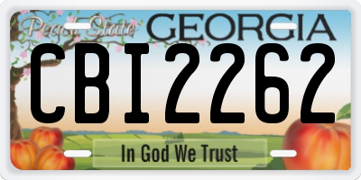 GA license plate CBI2262