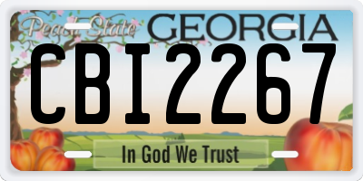 GA license plate CBI2267