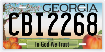 GA license plate CBI2268