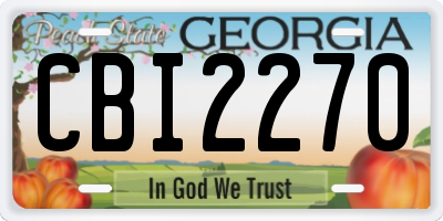 GA license plate CBI2270