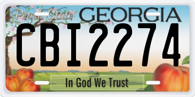 GA license plate CBI2274