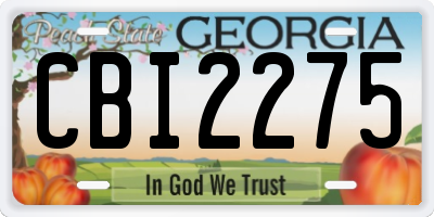 GA license plate CBI2275