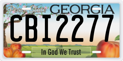 GA license plate CBI2277