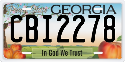 GA license plate CBI2278