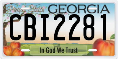 GA license plate CBI2281