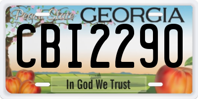 GA license plate CBI2290