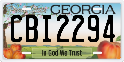 GA license plate CBI2294