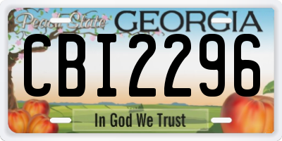 GA license plate CBI2296