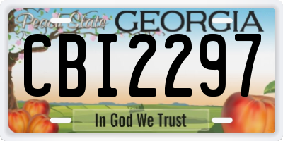 GA license plate CBI2297