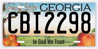 GA license plate CBI2298