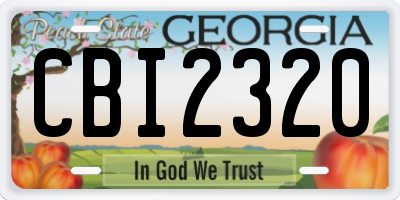 GA license plate CBI2320