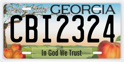 GA license plate CBI2324