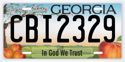 GA license plate CBI2329