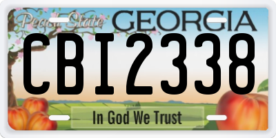 GA license plate CBI2338
