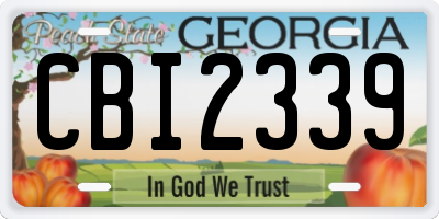 GA license plate CBI2339