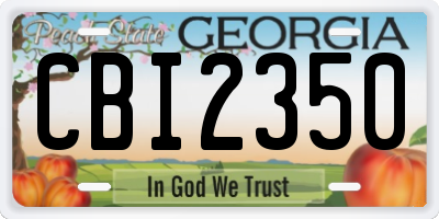 GA license plate CBI2350