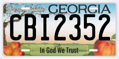 GA license plate CBI2352