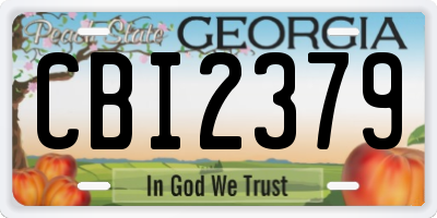 GA license plate CBI2379