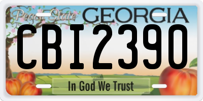 GA license plate CBI2390