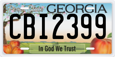 GA license plate CBI2399