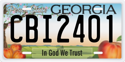 GA license plate CBI2401