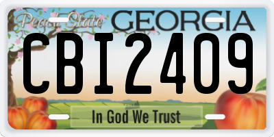 GA license plate CBI2409