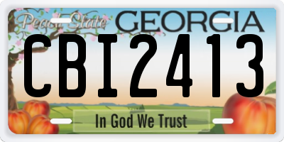 GA license plate CBI2413