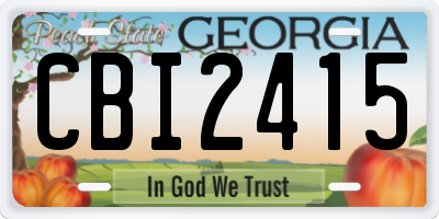 GA license plate CBI2415