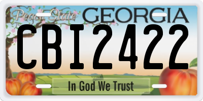 GA license plate CBI2422