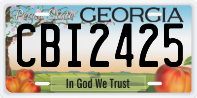 GA license plate CBI2425