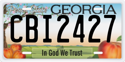 GA license plate CBI2427