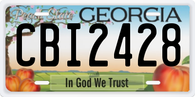 GA license plate CBI2428